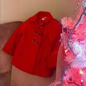 Red Pea Coat Adorable!!
